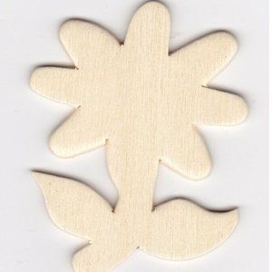 Crafters Square 10-Piece Die-Cut Wood Shapes SMALL FLOWER
